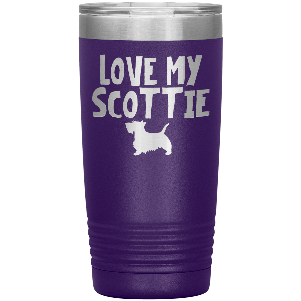 Love My Scottish Terrier 20 Oz Vacuum Tumbler Tumblers Purple