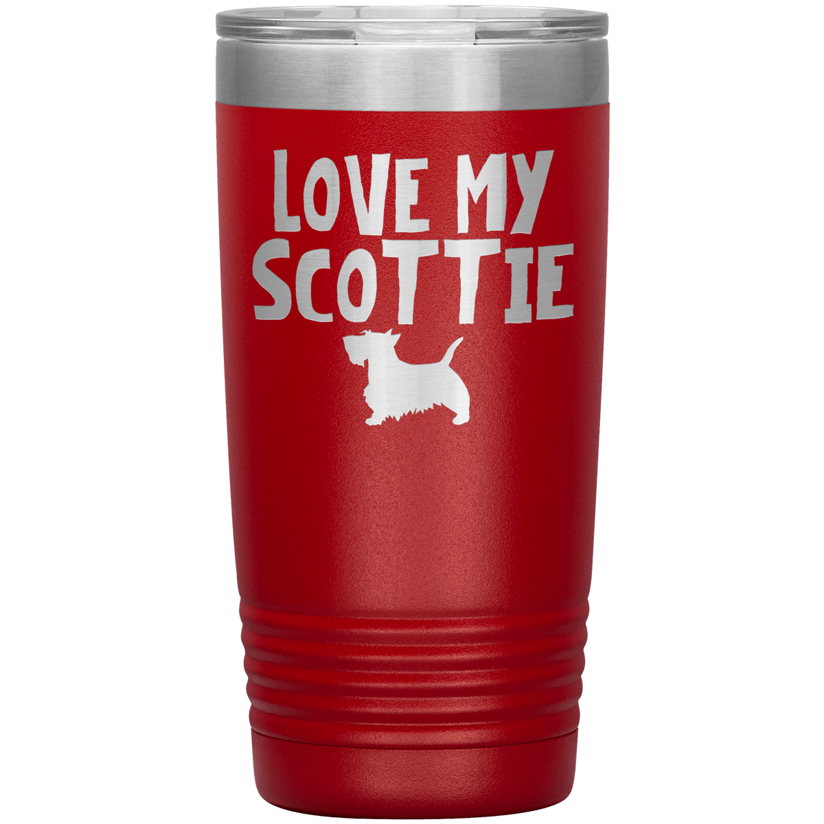 Love My Scottish Terrier 20 Oz Vacuum Tumbler Tumblers Red