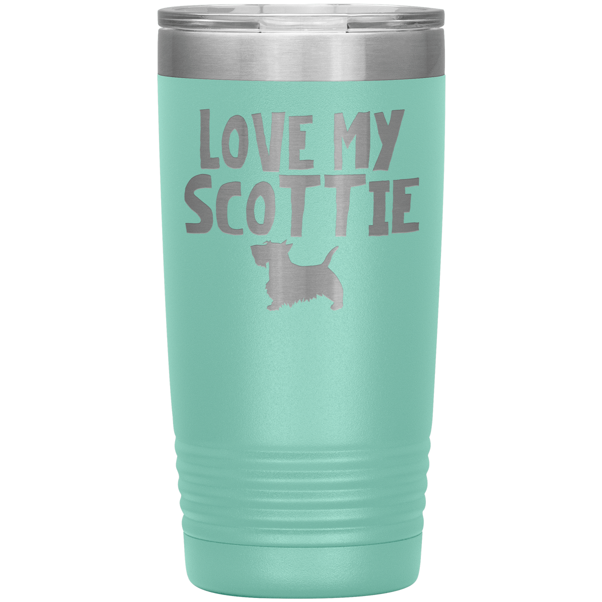 Love My Scottish Terrier 20 Oz Vacuum Tumbler Tumblers Teal