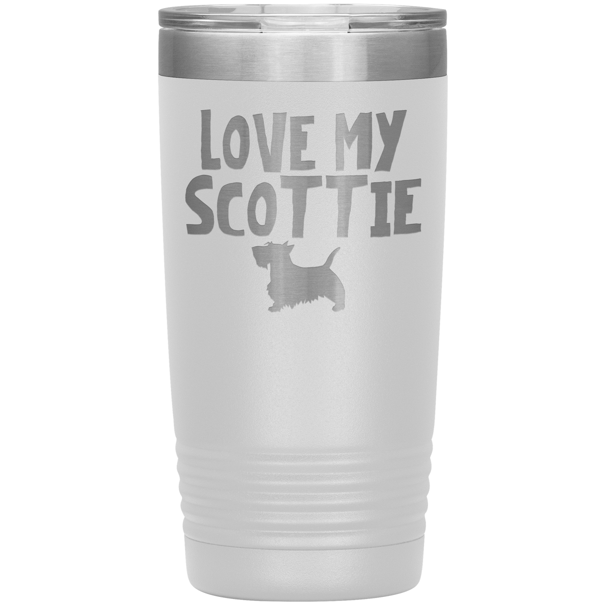 Love My Scottish Terrier 20 Oz Vacuum Tumbler Tumblers White