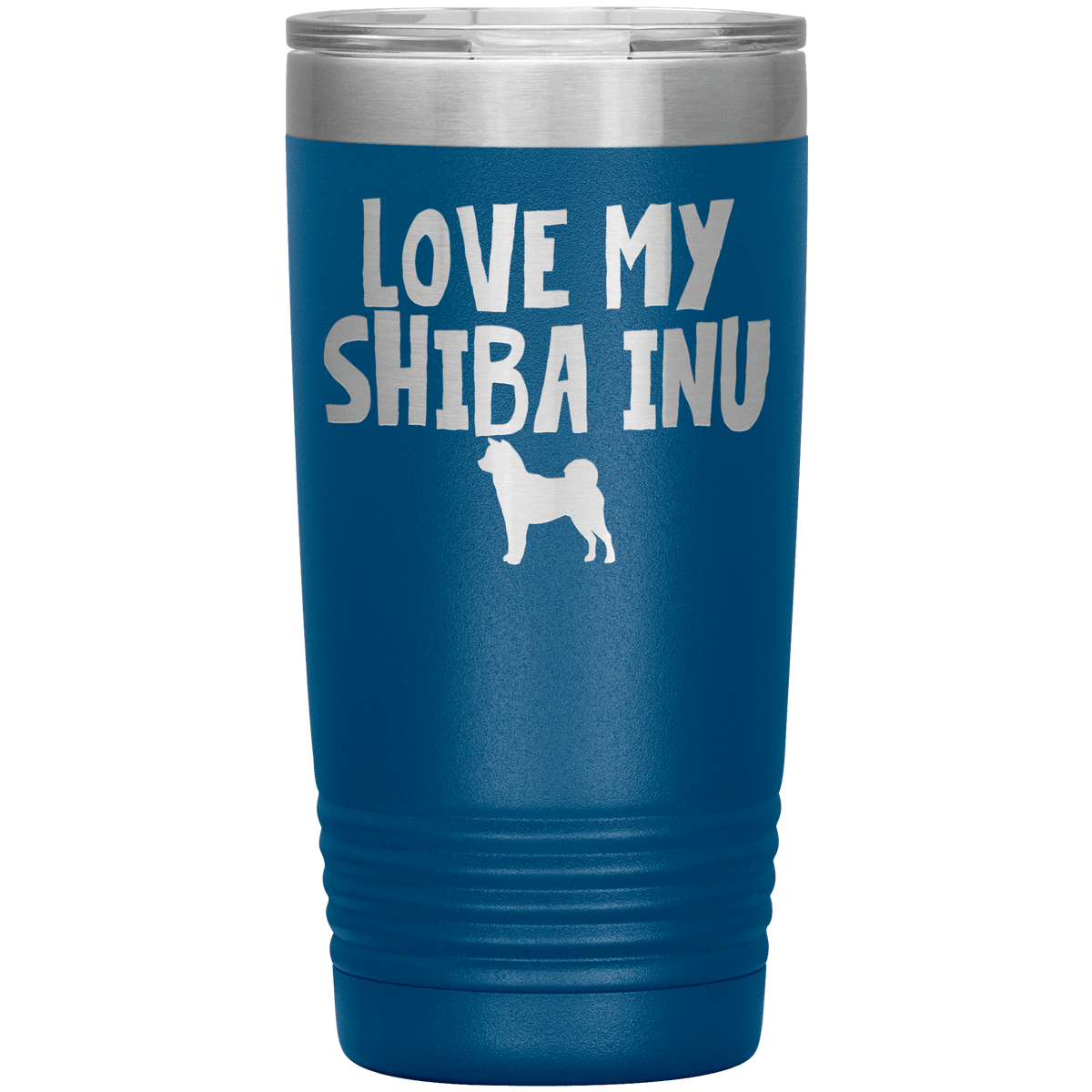 Love My Shiba Inu  20 Oz Vacuum Tumbler Tumblers Blue
