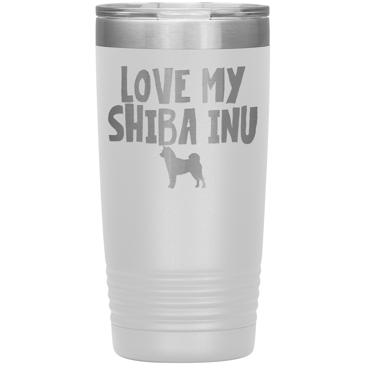 Love My Shiba Inu  20 Oz Vacuum Tumbler Tumblers White