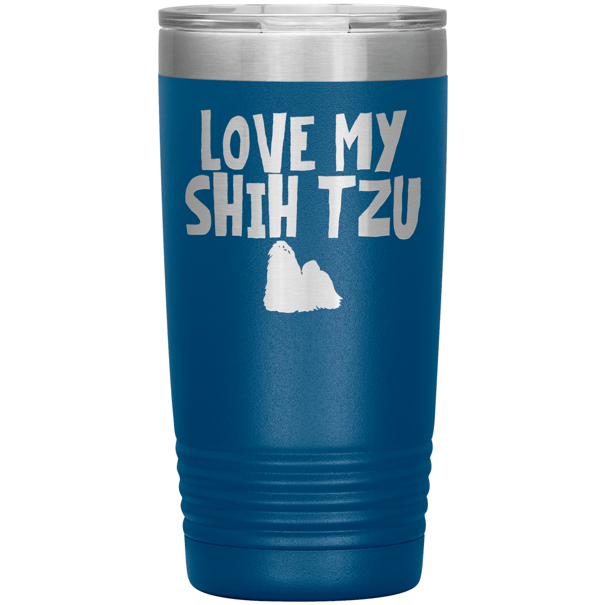 Love My Shih Tzu 20 Oz Vacuum Tumbler Tumblers Blue