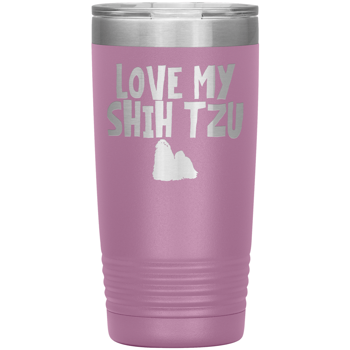 Love My Shih Tzu 20 Oz Vacuum Tumbler Tumblers Light Purple