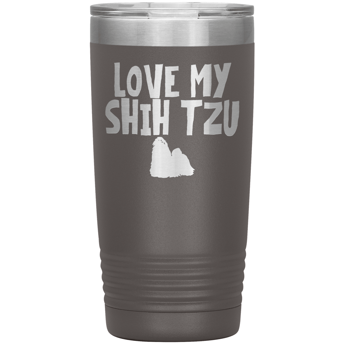 Love My Shih Tzu 20 Oz Vacuum Tumbler Tumblers Pewter