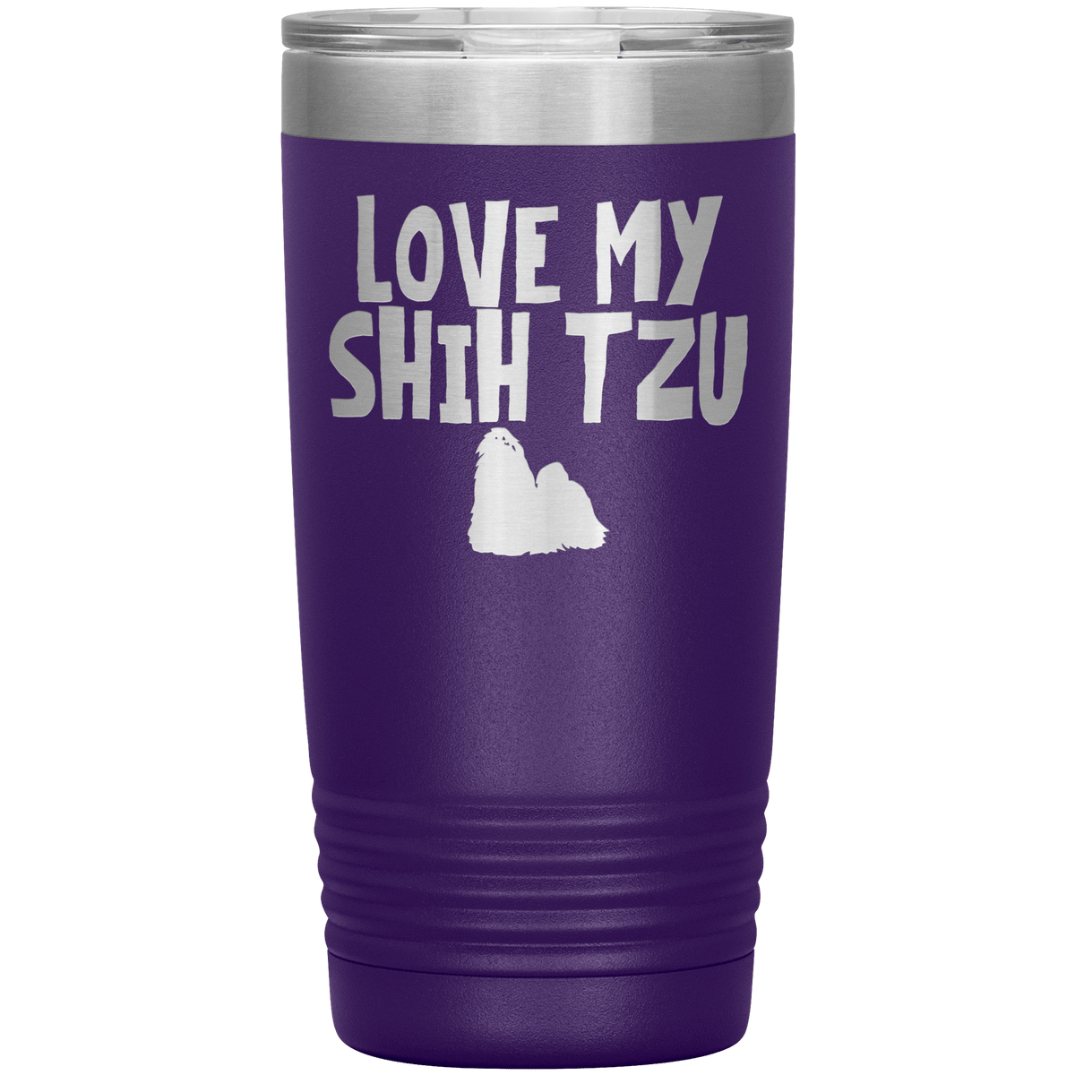 Love My Shih Tzu 20 Oz Vacuum Tumbler Tumblers Purple