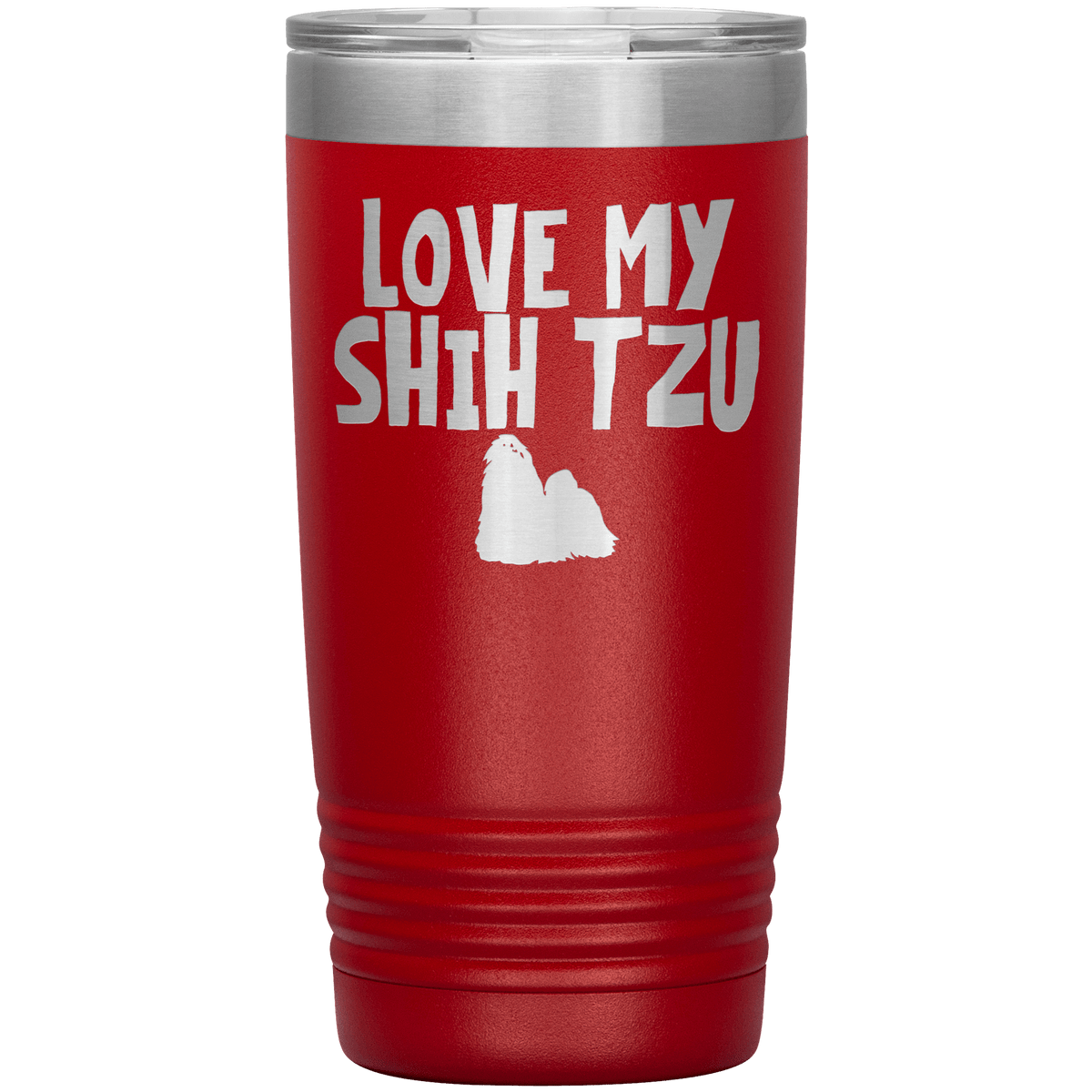 Love My Shih Tzu 20 Oz Vacuum Tumbler Tumblers Red