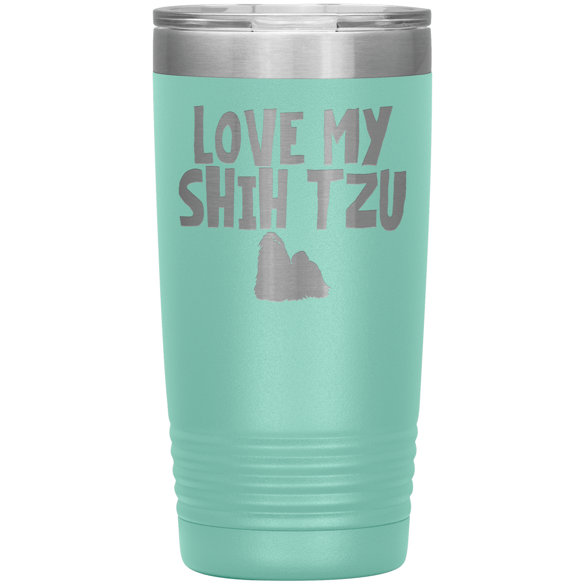 Love My Shih Tzu 20 Oz Vacuum Tumbler Tumblers Teal