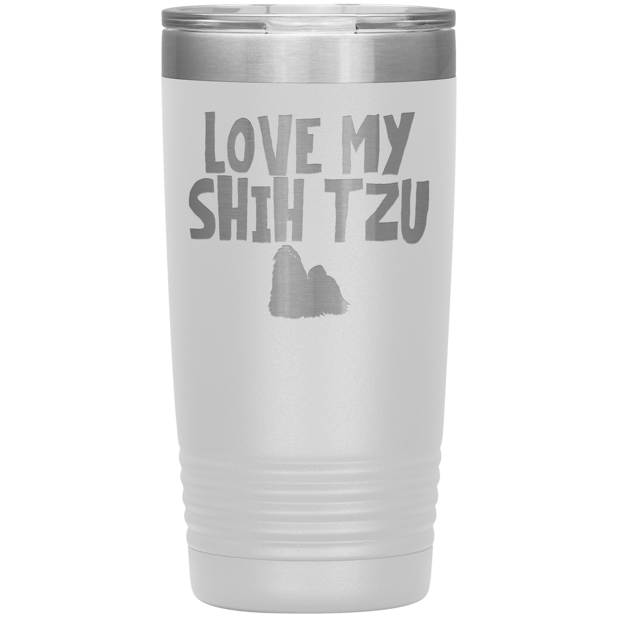 Love My Shih Tzu 20 Oz Vacuum Tumbler Tumblers White