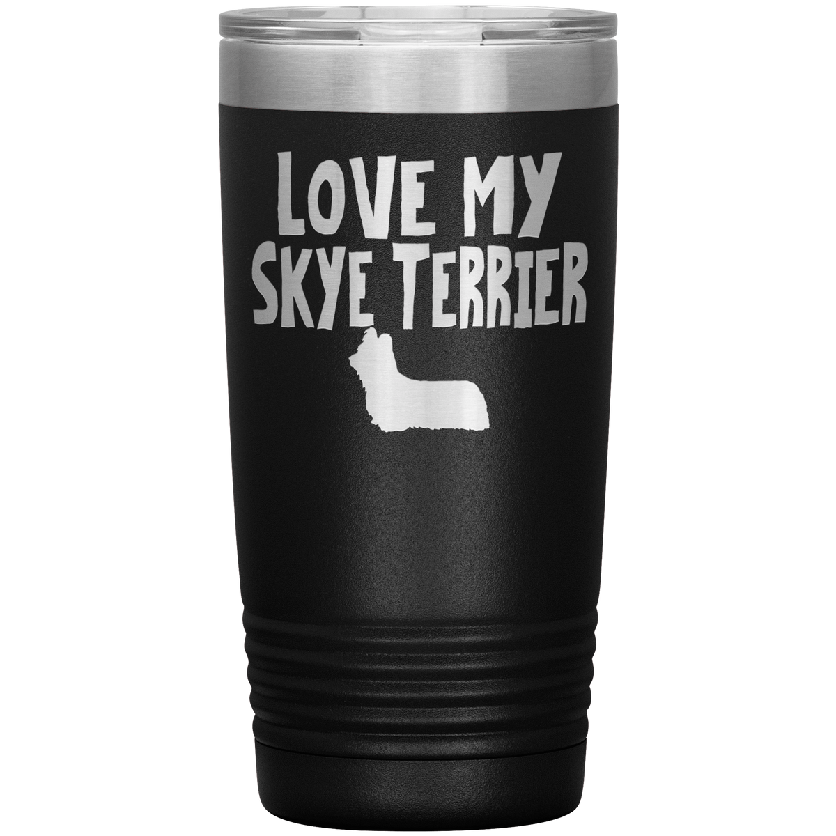 Love My Skye Terrier 20 Oz Vacuum Tumbler Tumblers Black