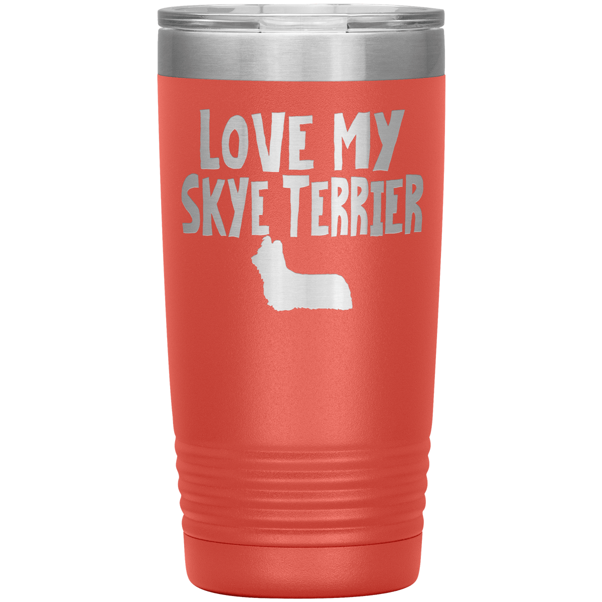 Love My Skye Terrier 20 Oz Vacuum Tumbler Tumblers Coral