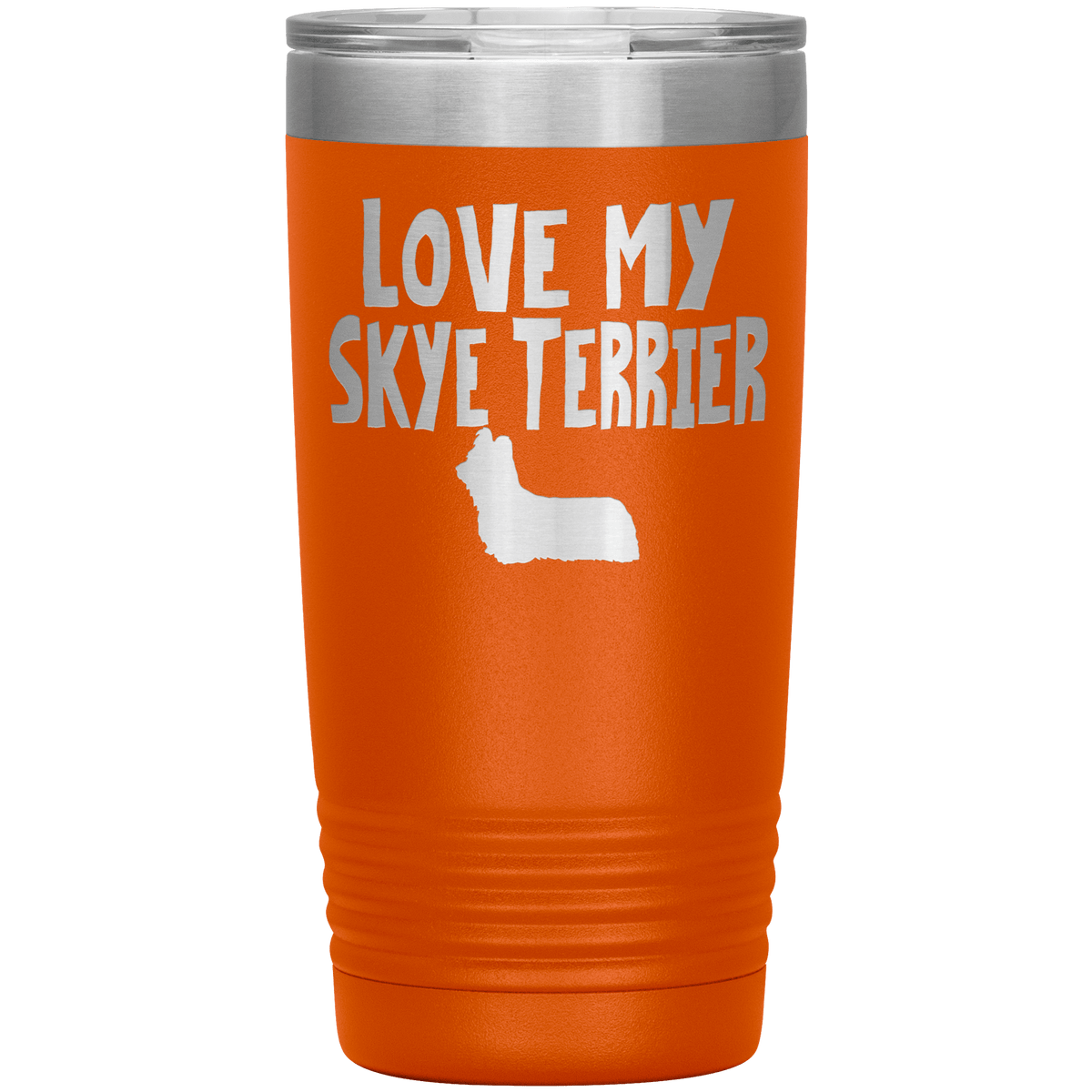 Love My Skye Terrier 20 Oz Vacuum Tumbler Tumblers Orange