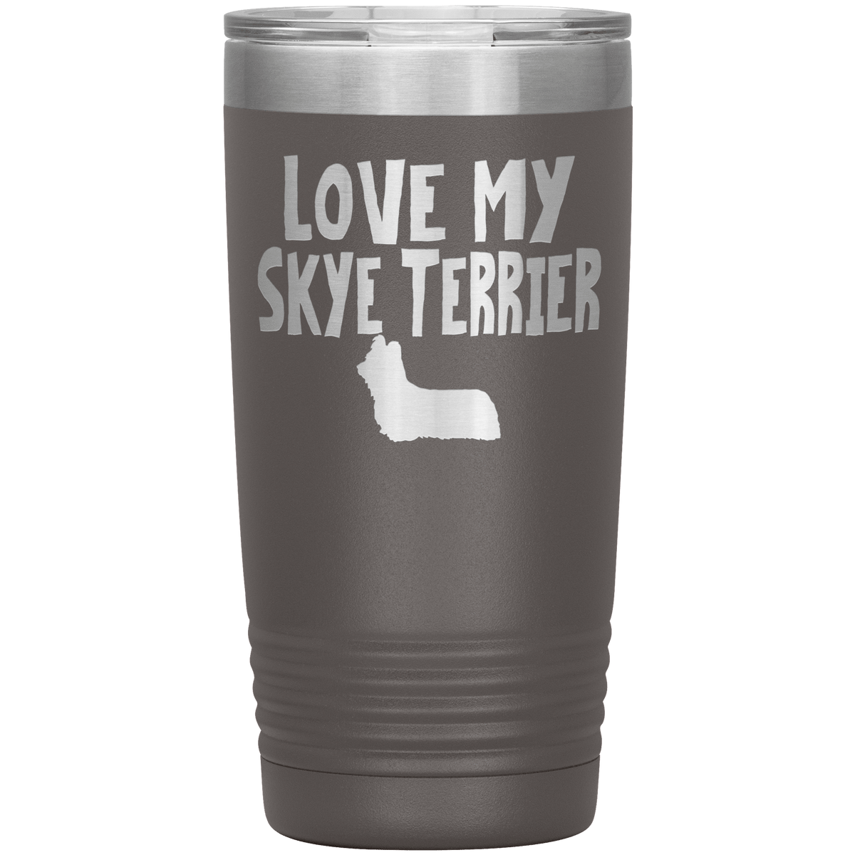 Love My Skye Terrier 20 Oz Vacuum Tumbler Tumblers Pewter
