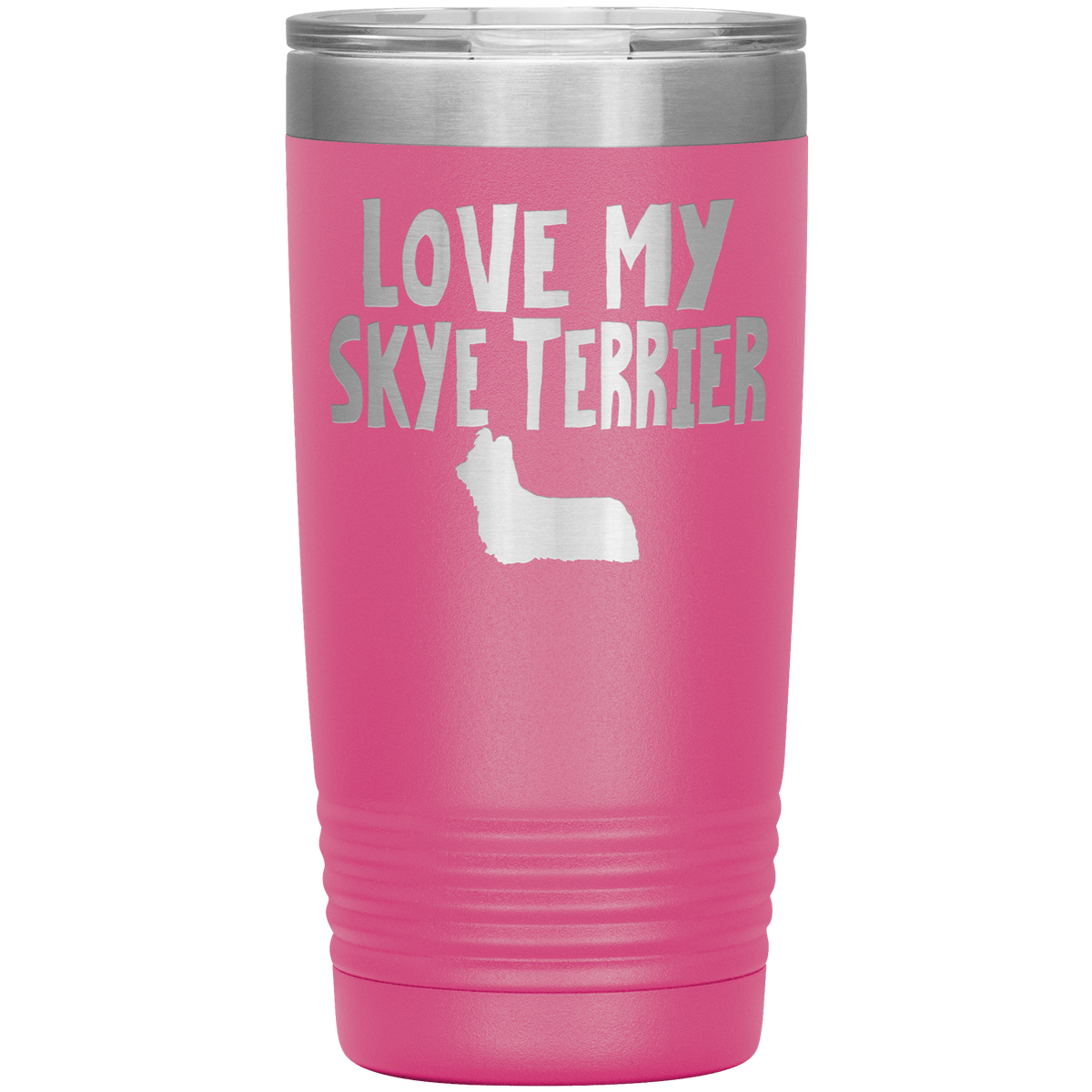 Love My Skye Terrier 20 Oz Vacuum Tumbler Tumblers Pink
