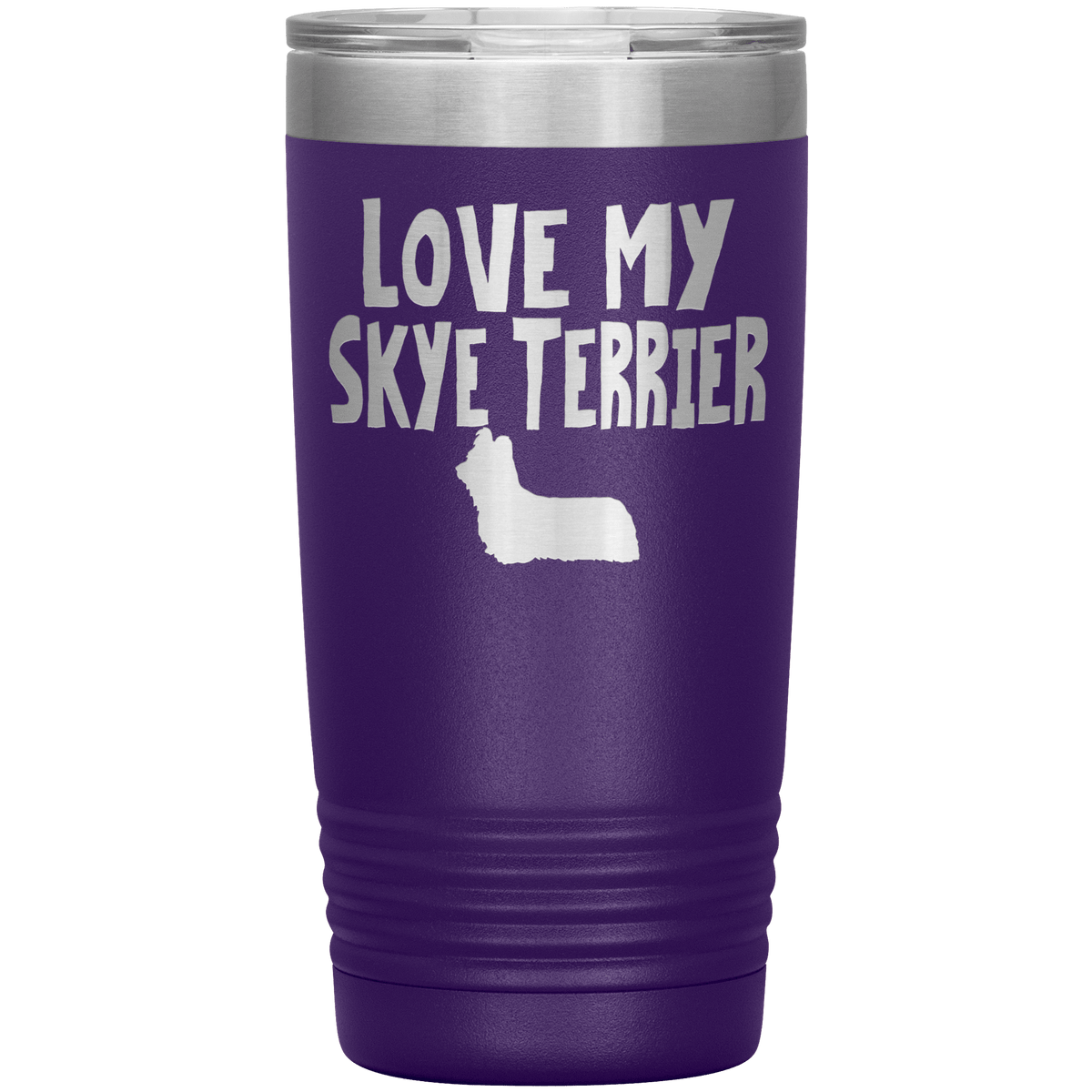 Love My Skye Terrier 20 Oz Vacuum Tumbler Tumblers Purple