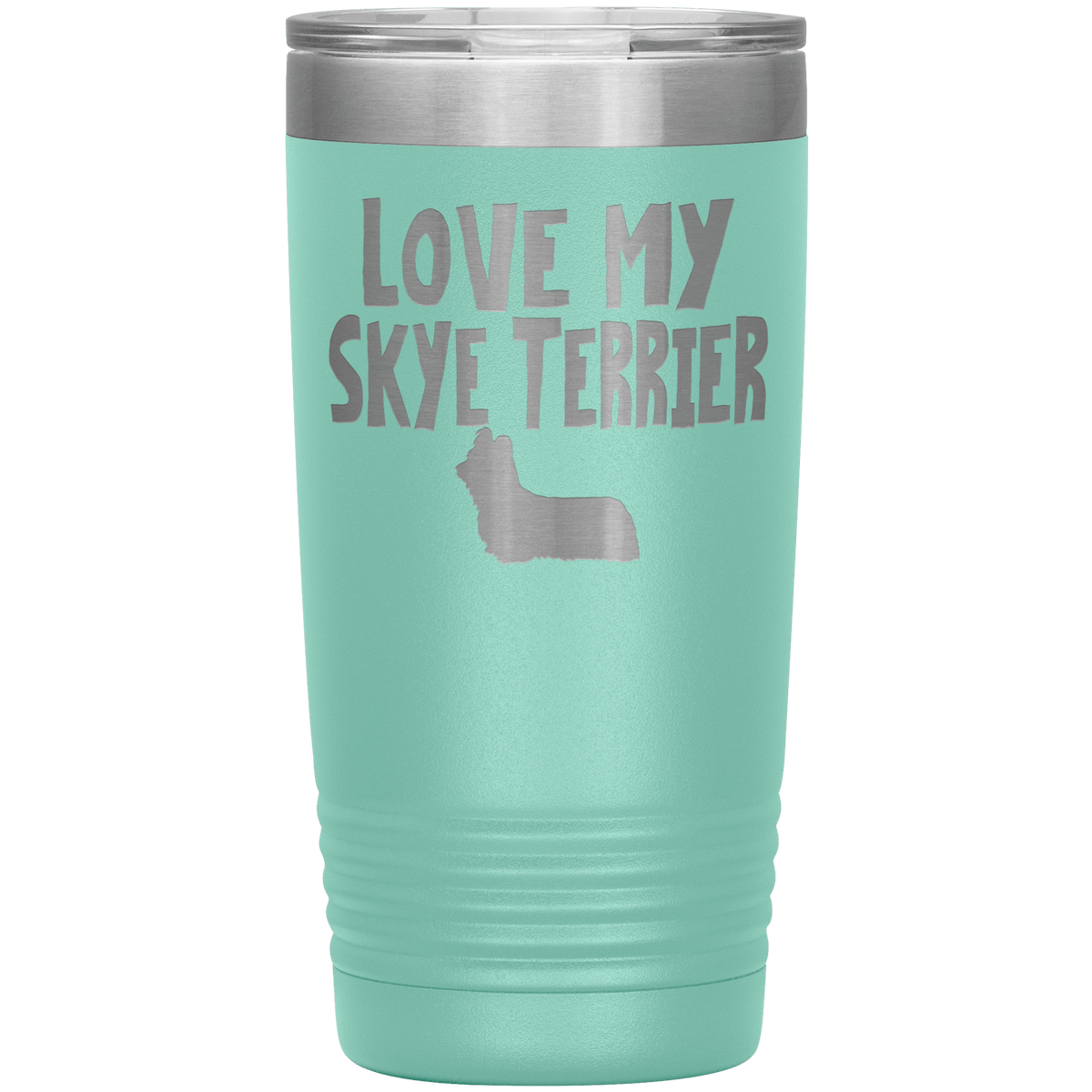 Love My Skye Terrier 20 Oz Vacuum Tumbler Tumblers Teal