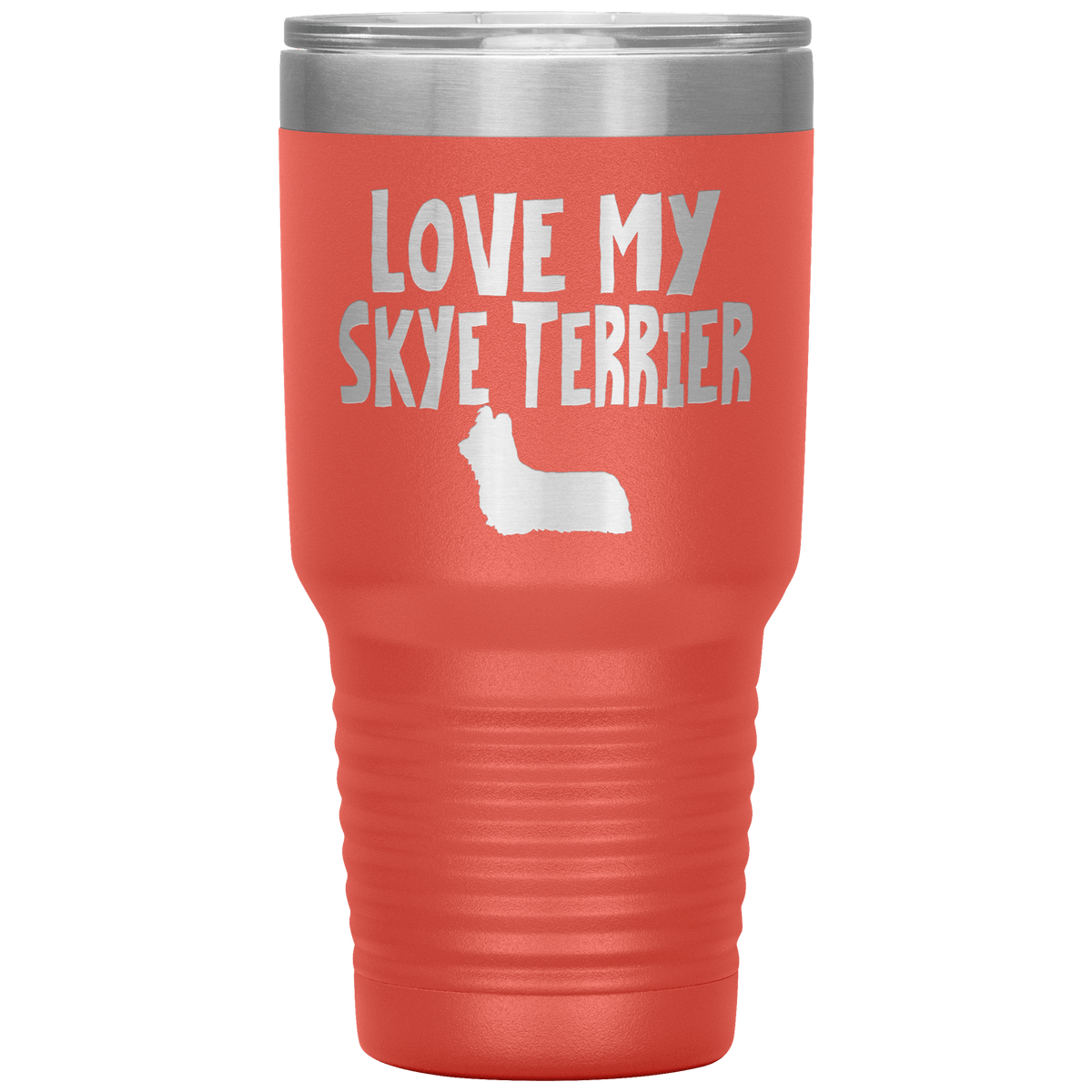 Love My Skye Terrier 30 Oz Vacuum Tumbler Tumblers Coral