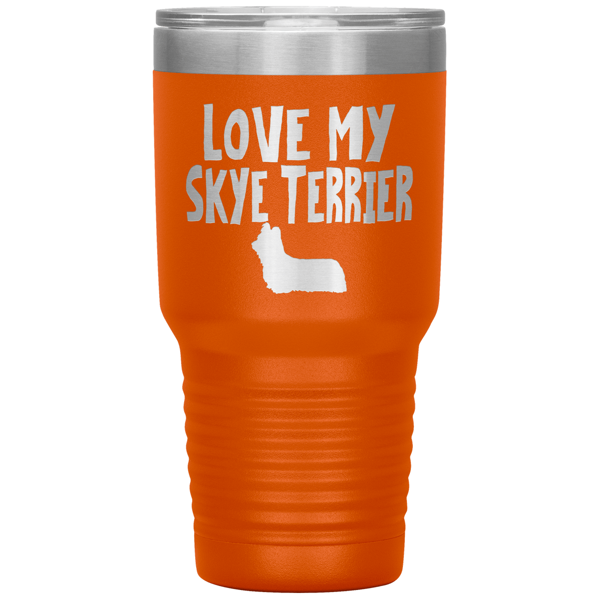 Love My Skye Terrier 30 Oz Vacuum Tumbler Tumblers Orange