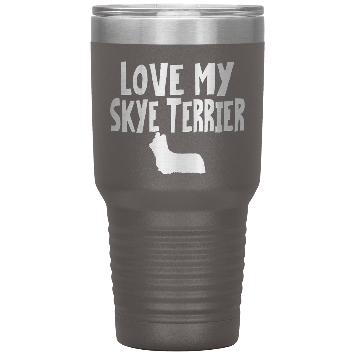Love My Skye Terrier 30 Oz Vacuum Tumbler Tumblers Pewter