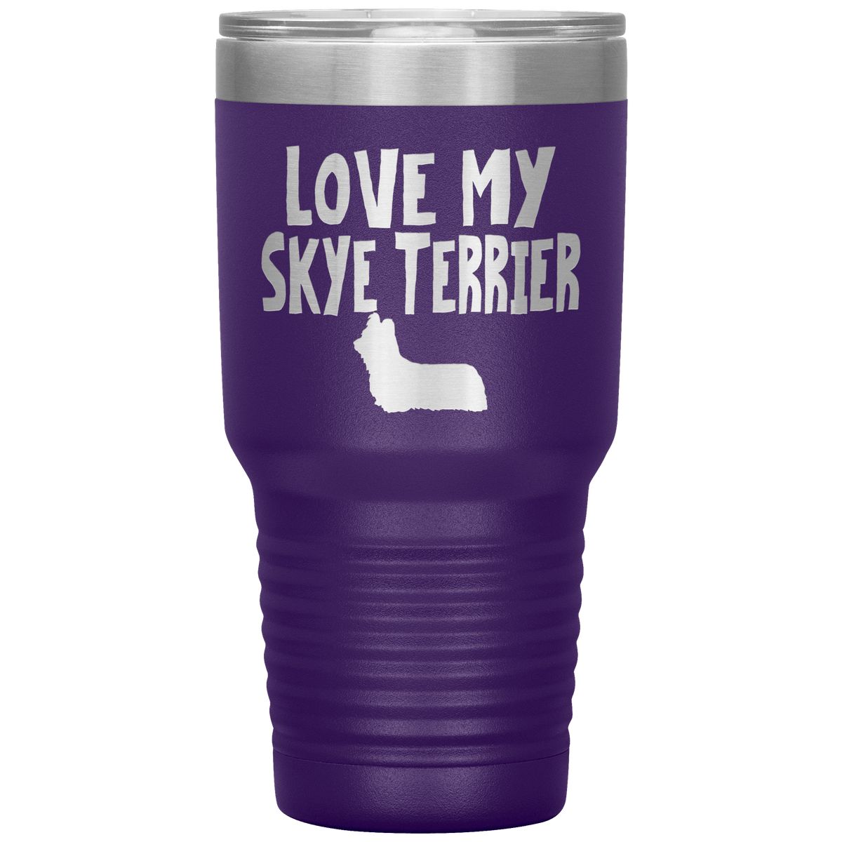 Love My Skye Terrier 30 Oz Vacuum Tumbler Tumblers Purple