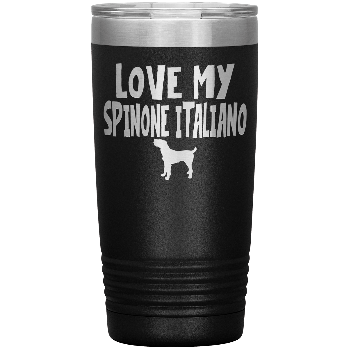 Love My Spinone Italiano 20 Oz Vacuum Tumbler Tumblers Black