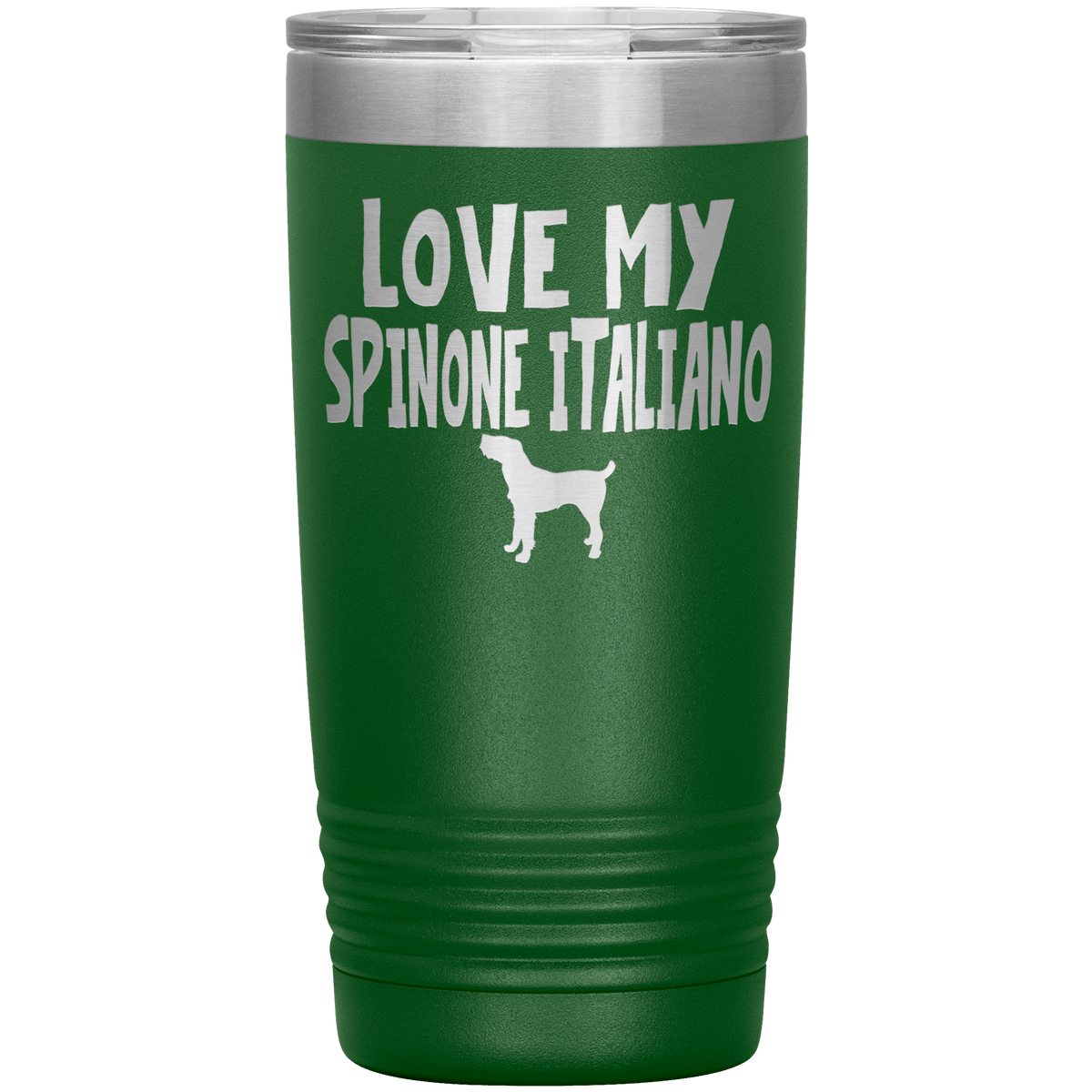 Love My Spinone Italiano 20 Oz Vacuum Tumbler Tumblers Green