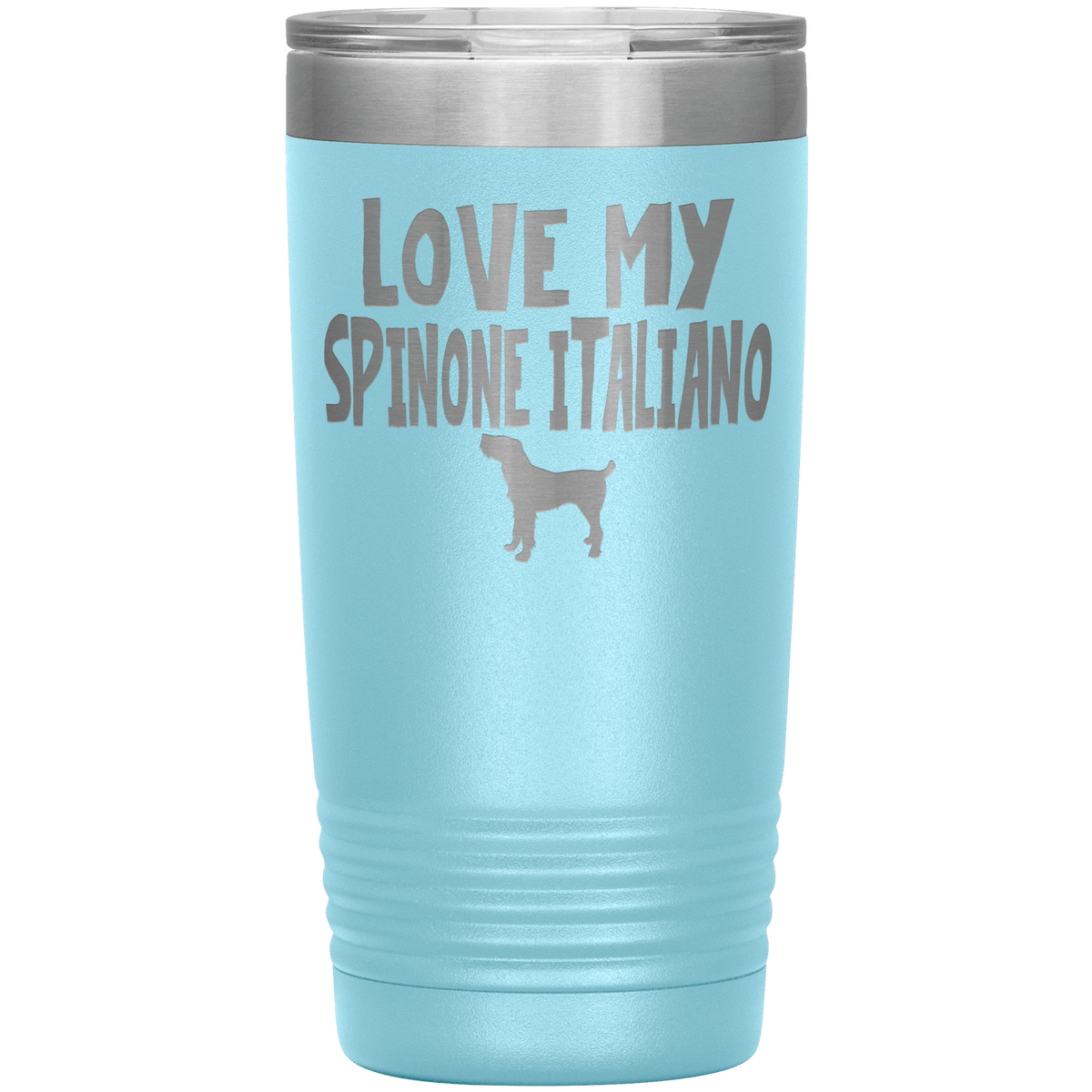 Love My Spinone Italiano 20 Oz Vacuum Tumbler Tumblers Light Blue