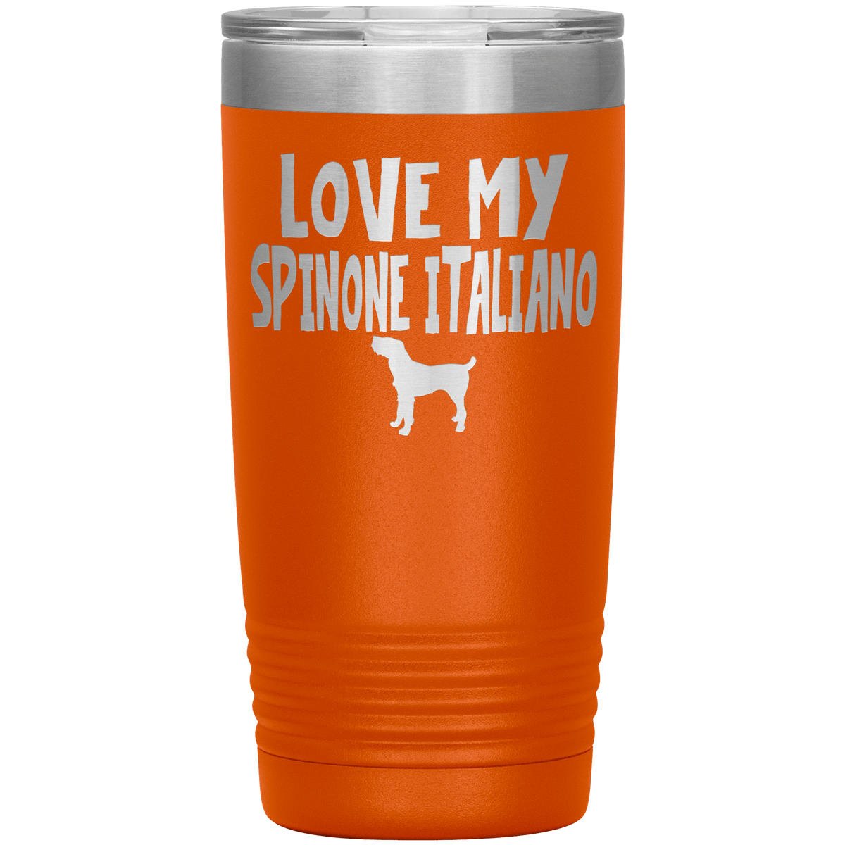 Love My Spinone Italiano 20 Oz Vacuum Tumbler Tumblers Orange