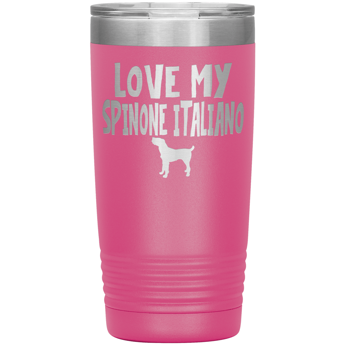 Love My Spinone Italiano 20 Oz Vacuum Tumbler Tumblers Pink