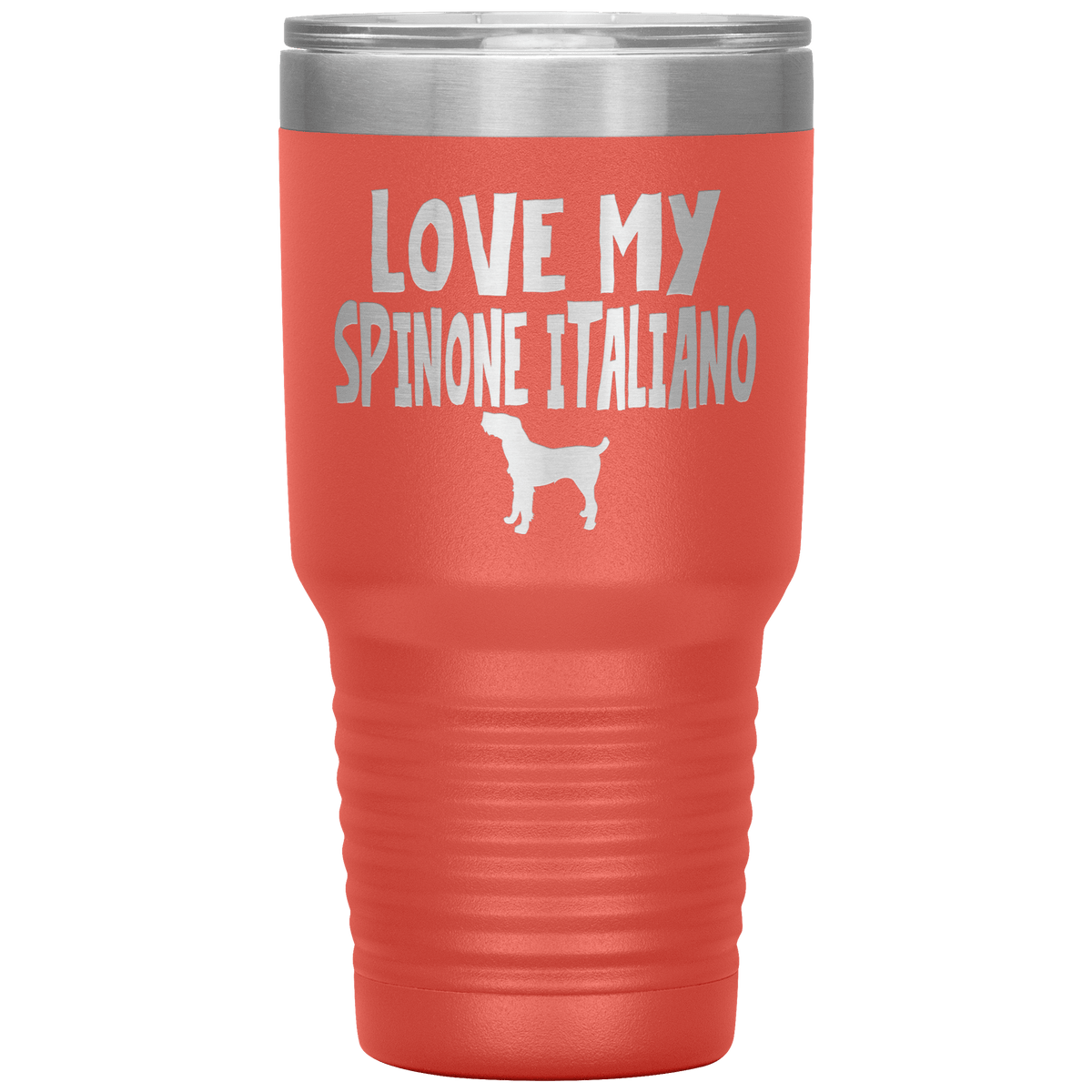 Love My Spinone Italiano 30 Oz Vacuum Tumbler Tumblers Coral