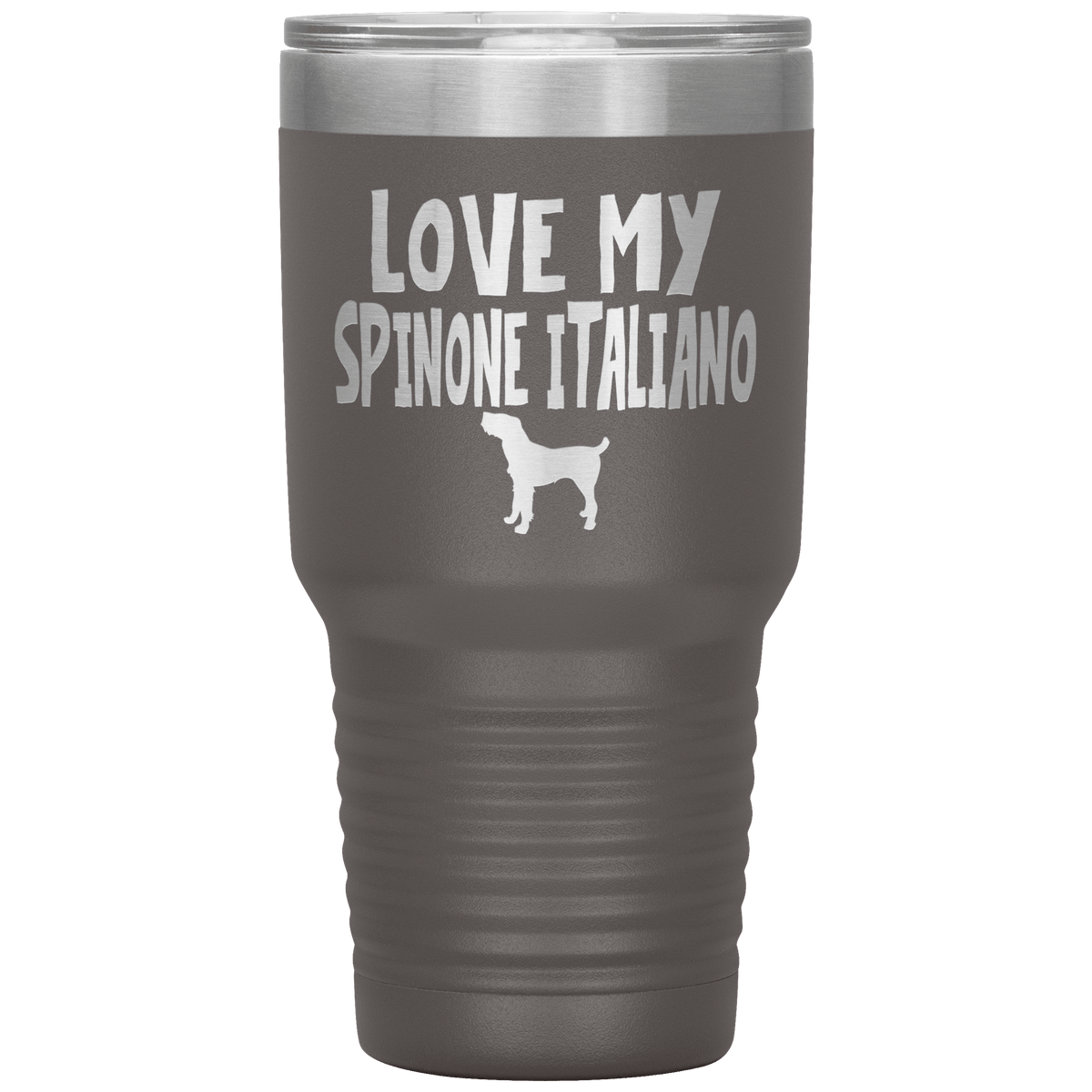 Love My Spinone Italiano 30 Oz Vacuum Tumbler Tumblers Pewter