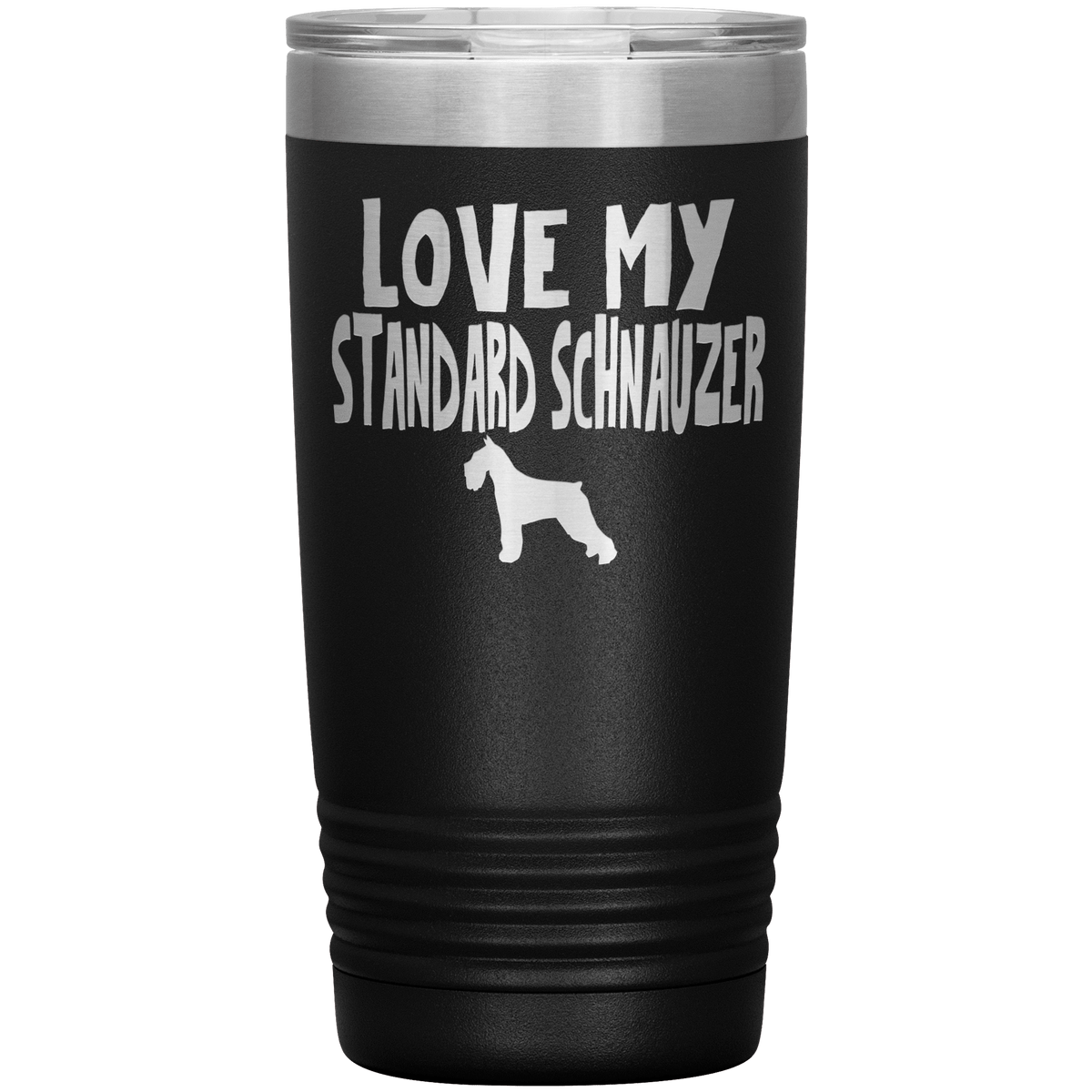 Love My Standard Schnauzer 20 Oz Vacuum Tumbler Tumblers Black