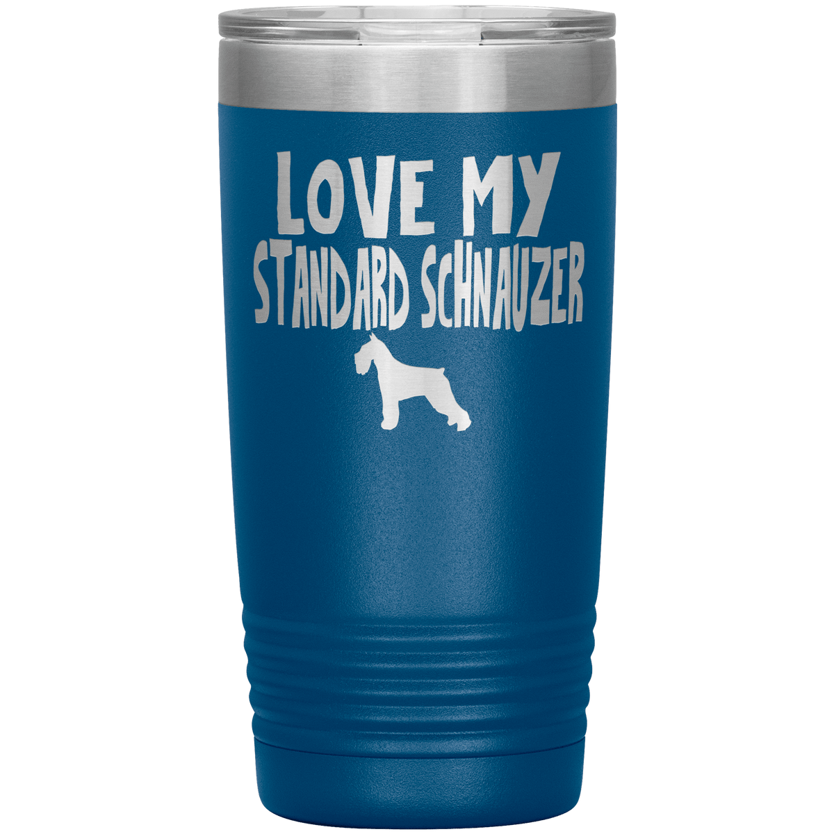 Love My Standard Schnauzer 20 Oz Vacuum Tumbler Tumblers Blue