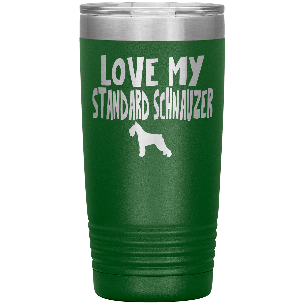 Love My Standard Schnauzer 20 Oz Vacuum Tumbler Tumblers Green
