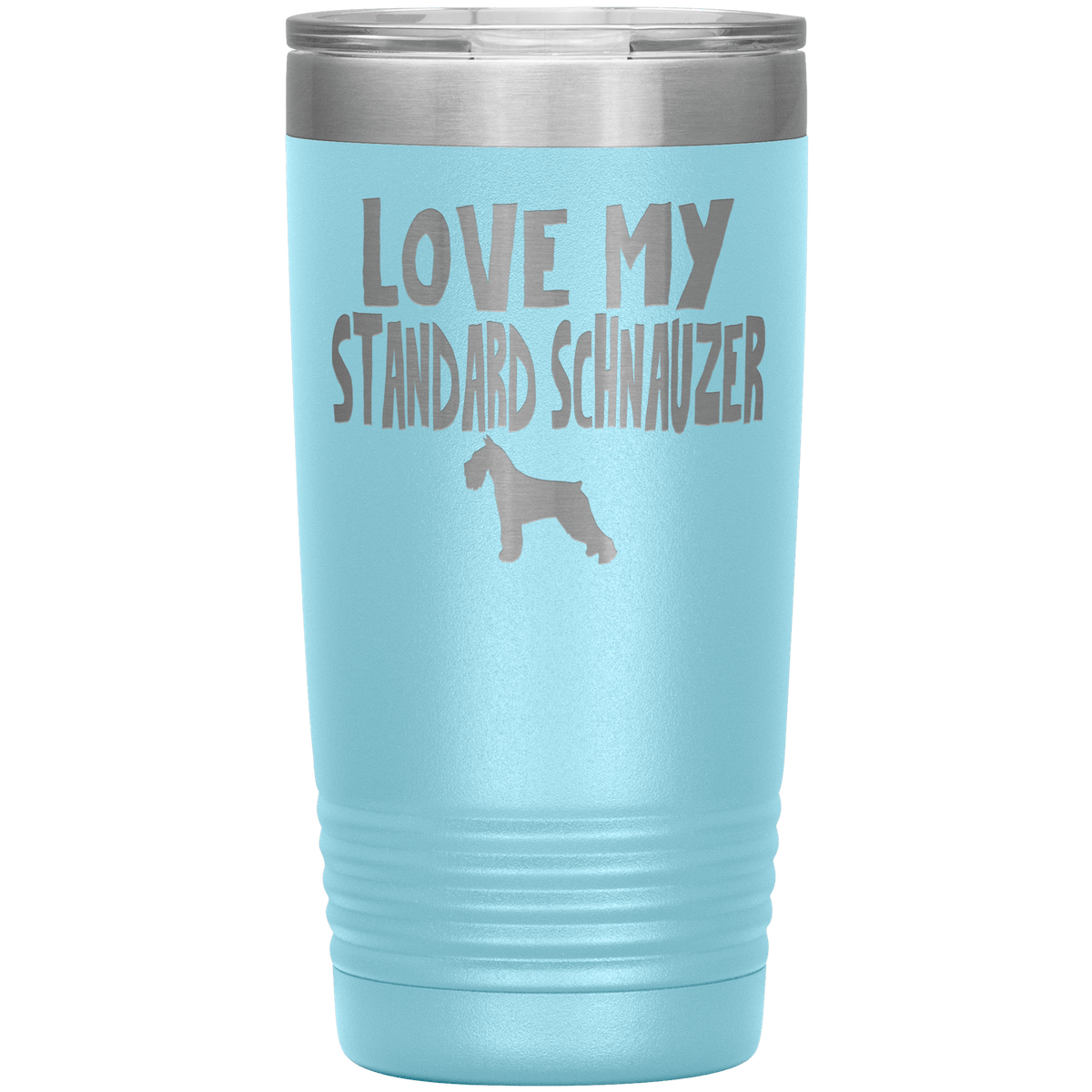 Love My Standard Schnauzer 20 Oz Vacuum Tumbler Tumblers Light Blue