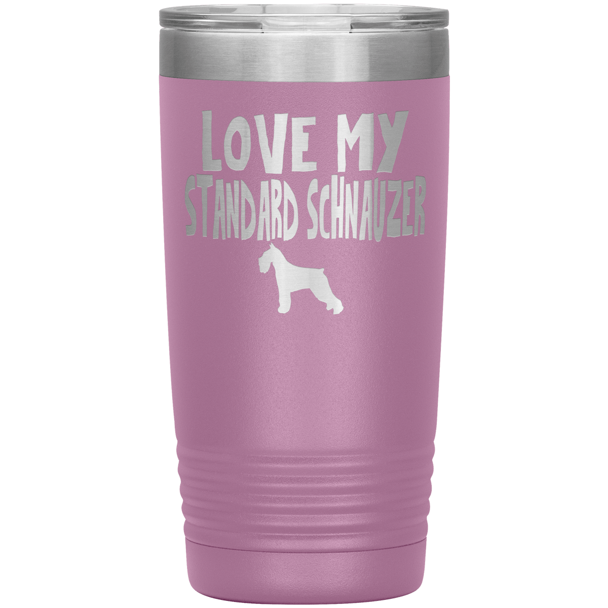 Love My Standard Schnauzer 20 Oz Vacuum Tumbler Tumblers Light Purple