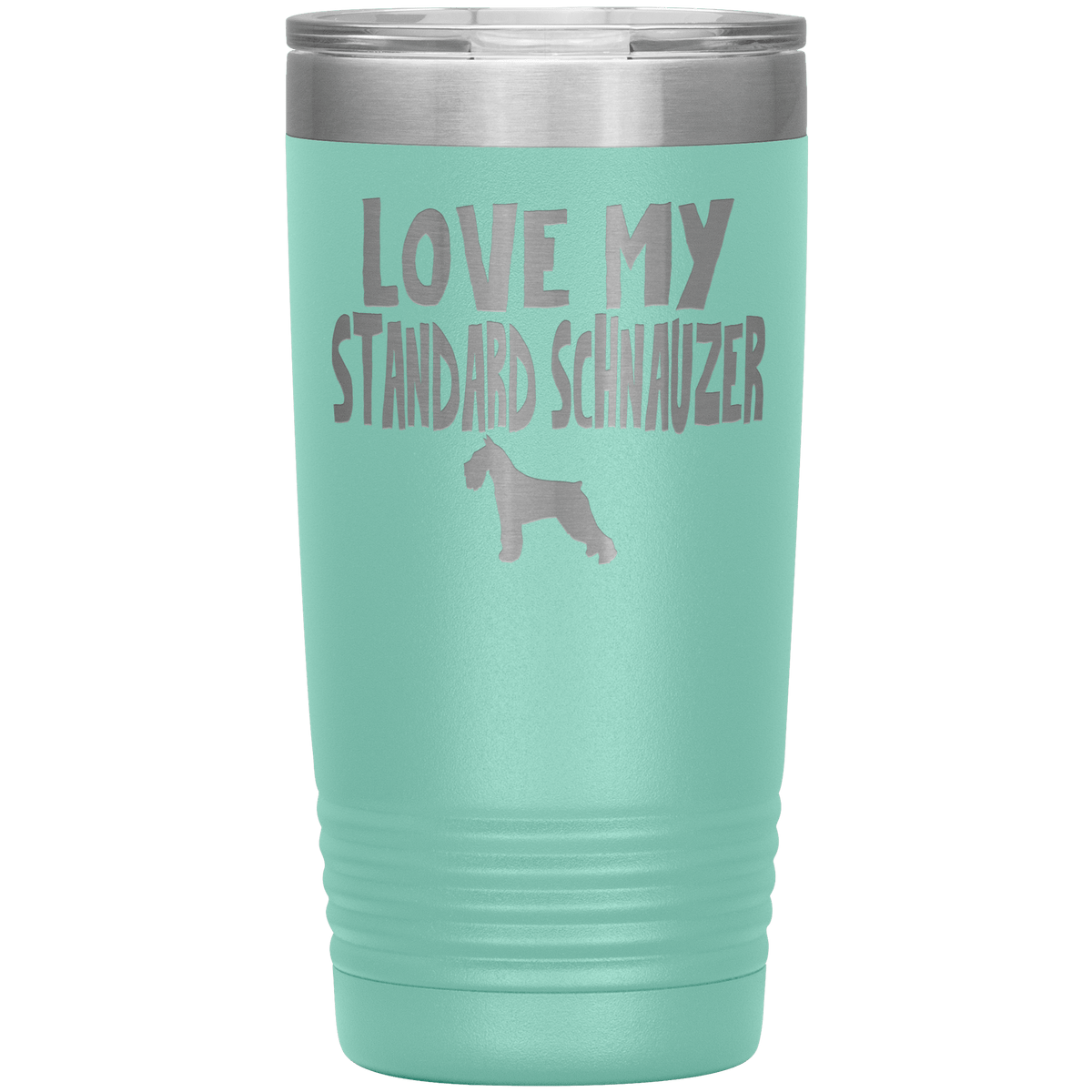 Love My Standard Schnauzer 20 Oz Vacuum Tumbler Tumblers Teal