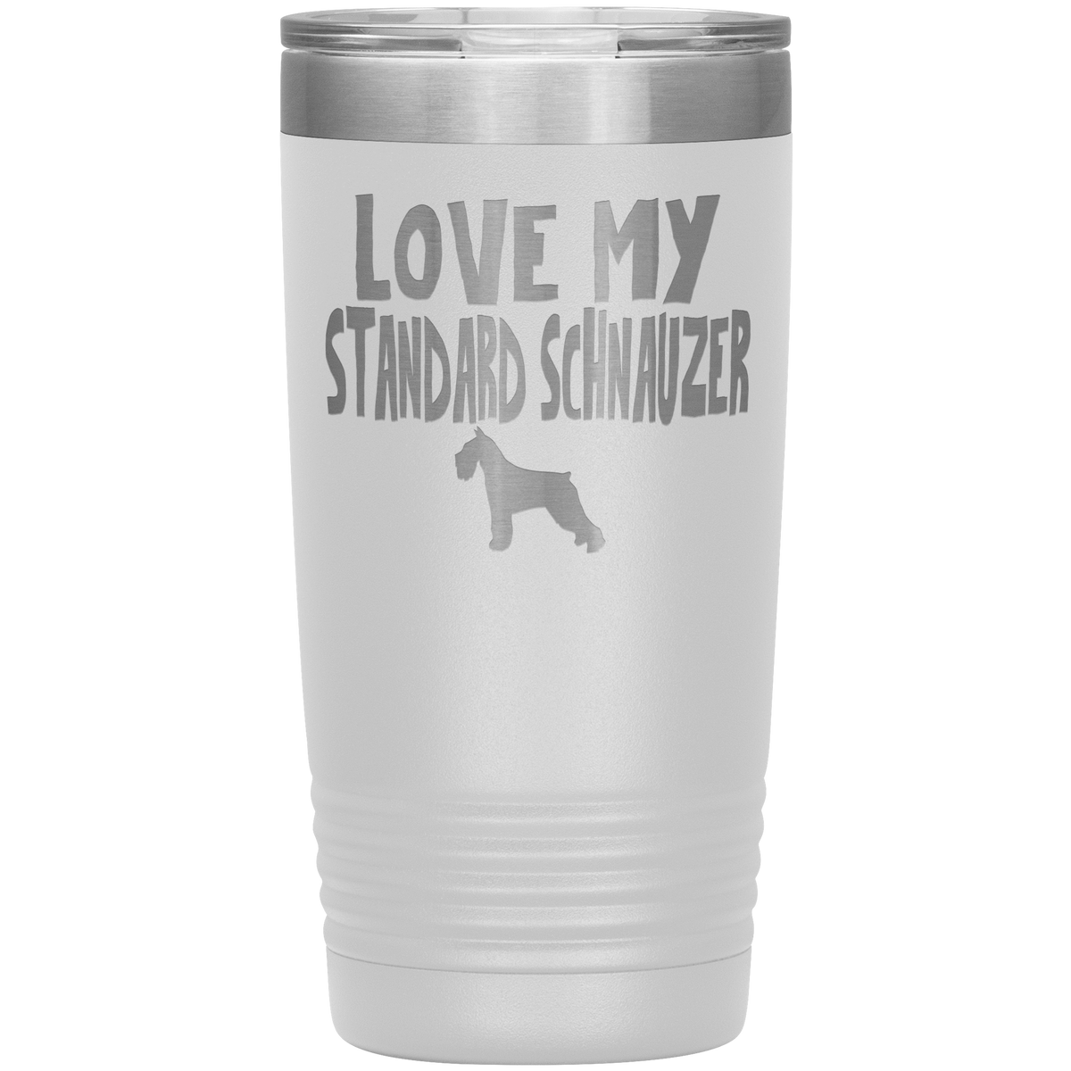 Love My Standard Schnauzer 20 Oz Vacuum Tumbler Tumblers White
