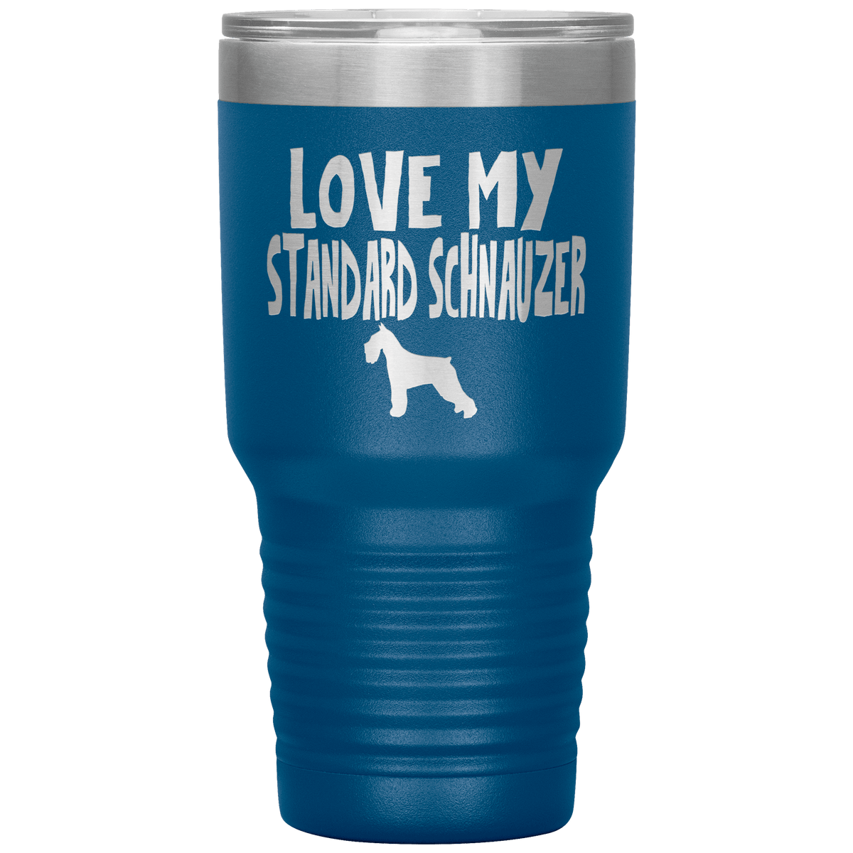 Love My Standard Schnauzer 30 Oz Vacuum Tumbler Tumblers Blue