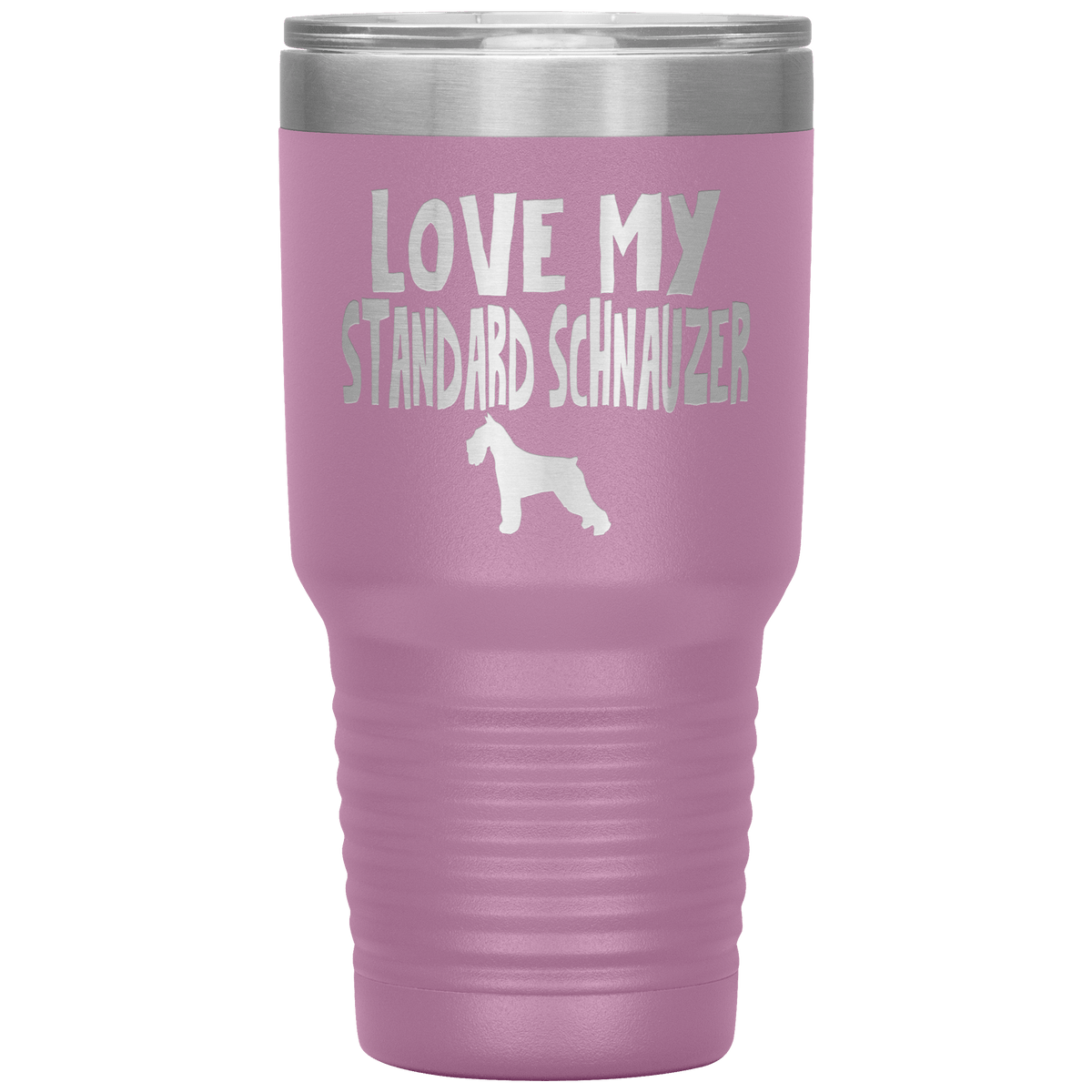 Love My Standard Schnauzer 30 Oz Vacuum Tumbler Tumblers Light Purple