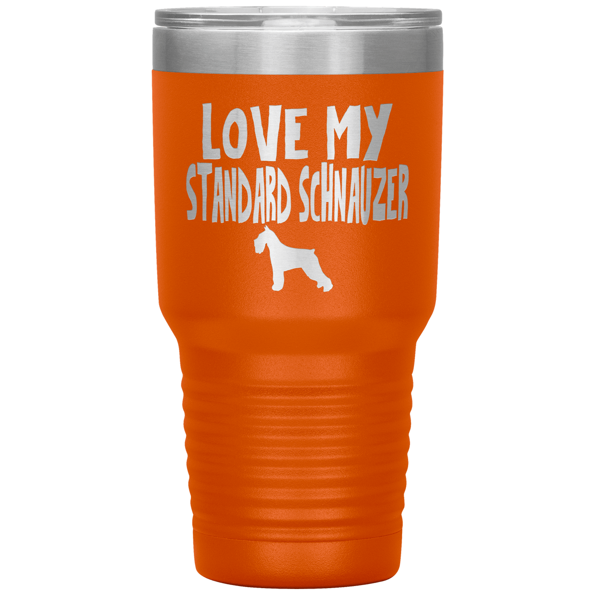 Love My Standard Schnauzer 30 Oz Vacuum Tumbler Tumblers Orange
