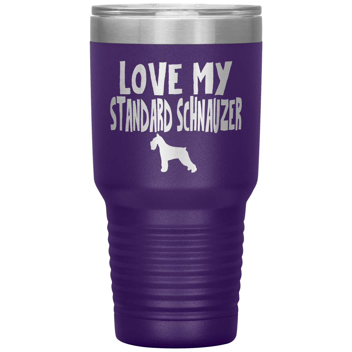 Love My Standard Schnauzer 30 Oz Vacuum Tumbler Tumblers Purple