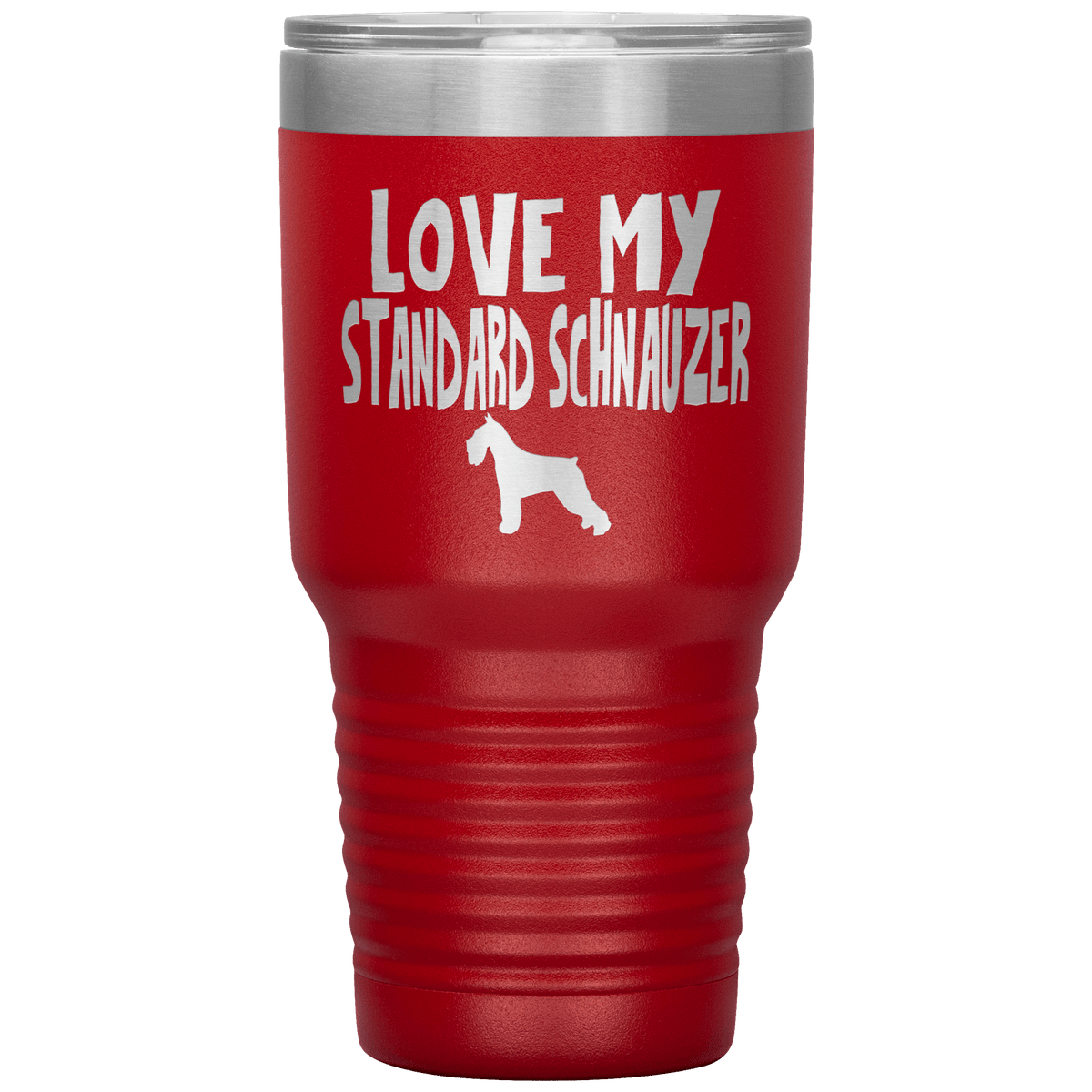 Love My Standard Schnauzer 30 Oz Vacuum Tumbler Tumblers Red