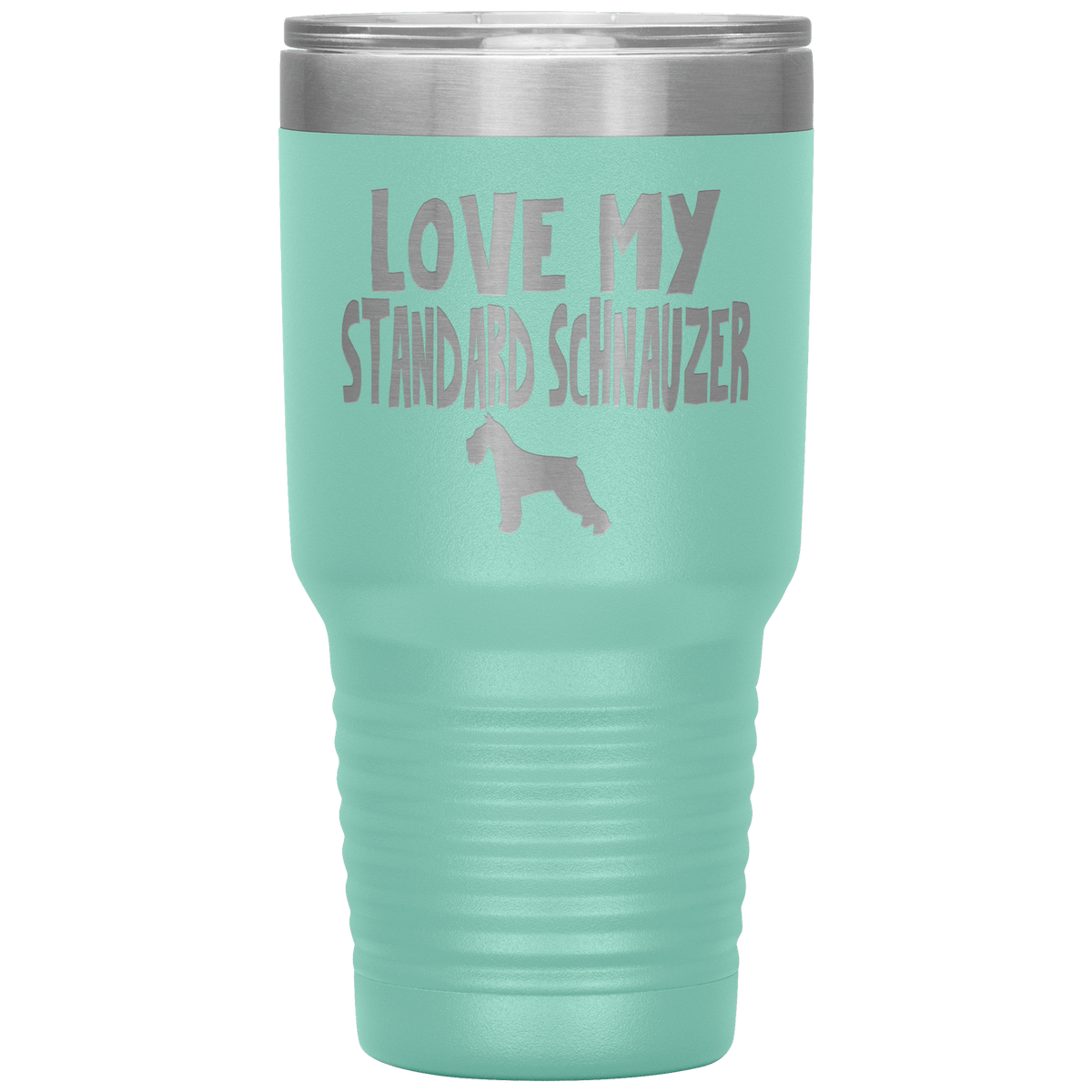 Love My Standard Schnauzer 30 Oz Vacuum Tumbler Tumblers Teal