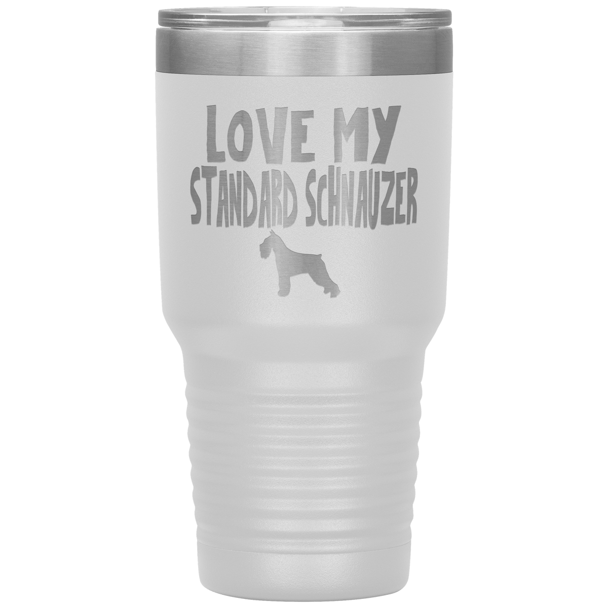 Love My Standard Schnauzer 30 Oz Vacuum Tumbler Tumblers White