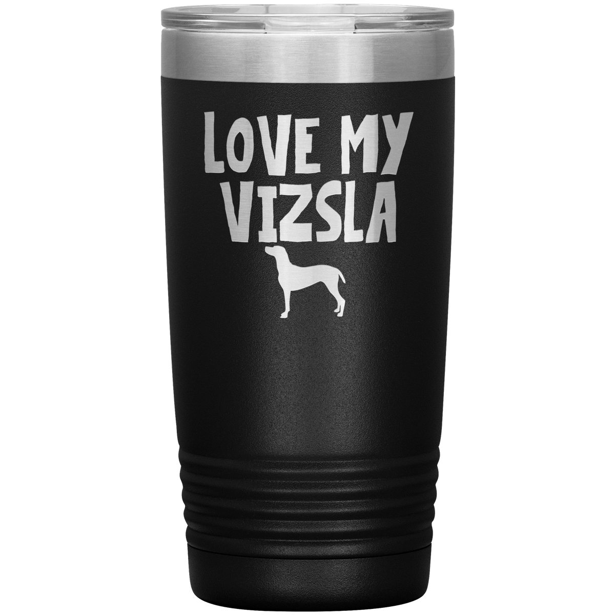 Love My Vizsla 20 Oz Vacuum Tumbler Tumblers Black