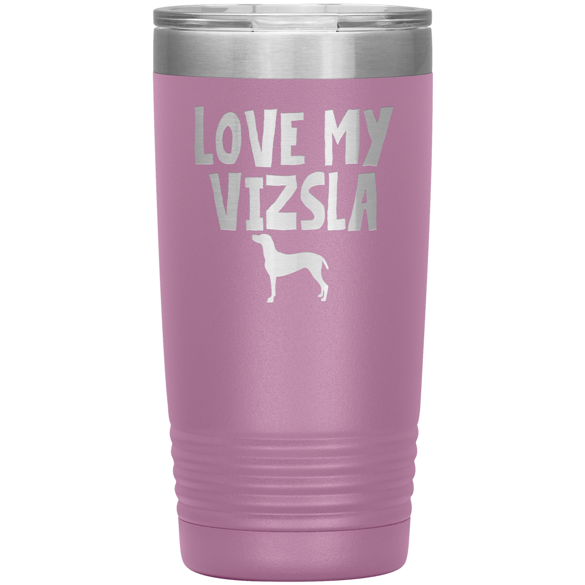Love My Vizsla 20 Oz Vacuum Tumbler Tumblers Light Purple
