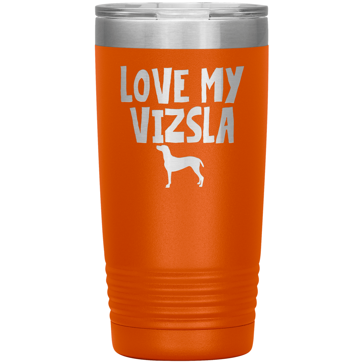 Love My Vizsla 20 Oz Vacuum Tumbler Tumblers Orange