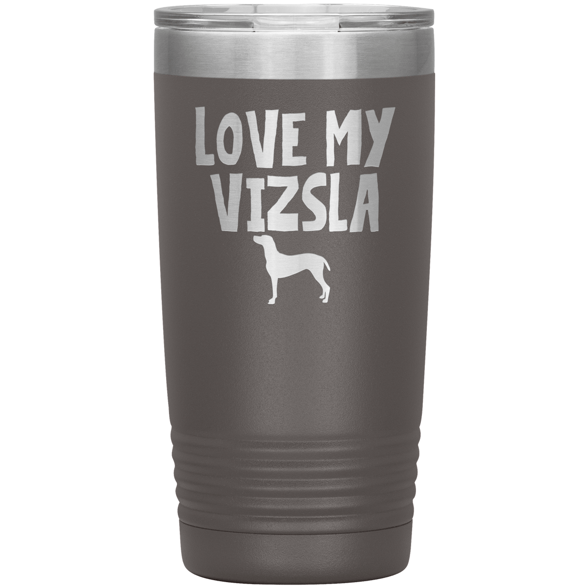 Love My Vizsla 20 Oz Vacuum Tumbler Tumblers Pewter
