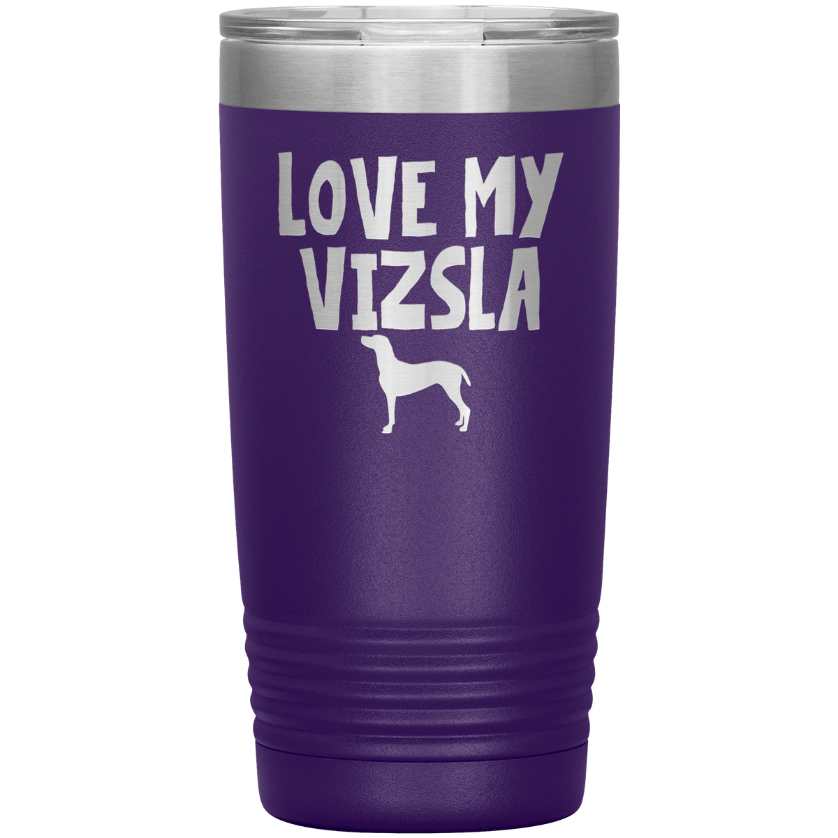 Love My Vizsla 20 Oz Vacuum Tumbler Tumblers Purple